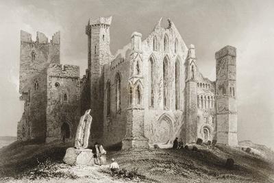 The Rock of Cashel, County Tipperary, Ireland, from 'scenery and Antiquities of Ireland' by…
