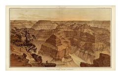 Grand Canyon: Panorama from Point Sublime (Part III. Looking West), c.1882-William Henry Holmes-Stretched Canvas
