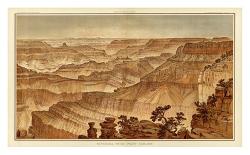 Grand Canyon: Panorama from Point Sublime (Part III. Looking West), c.1882-William Henry Holmes-Stretched Canvas