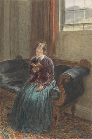 A Lady Reading, Called Mrs William Hunt, C.1835 (Gouache and W/C over Graphite on Paper)