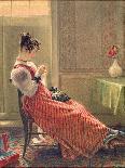 Lady Sewing, C.1830-William Henry Hunt-Giclee Print