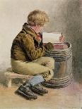 Little Boy Reading a Book-William Henry Hunt-Giclee Print