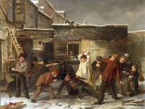 Snowballing-William Henry Knight-Stretched Canvas