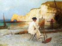 A Painter by the Sea Side, C.1885-William Henry Lippincott-Framed Stretched Canvas