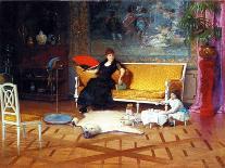 The Doll's Tea Time, 1885-William Henry Lippincott-Stretched Canvas