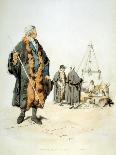 Alderman in Civic Costume Looking Towards St Paul's Cathedral, London, 1805-William Henry Pyne-Giclee Print