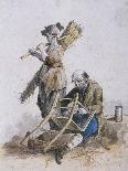 Watering Cart for Keeping Down Dust on Roads, 1808-William Henry Pyne-Giclee Print