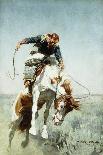 The Bob Cat Hunter (Oil on Canvas)-William Herbert 'Buck' Dunton-Mounted Giclee Print