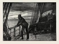 Arctic Life, Cutting a Way Out of the Ice from Winter Quarters-William Heysham Overend-Giclee Print