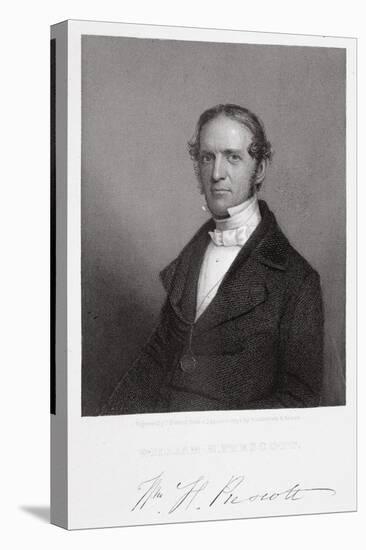 William Hickling Prescott, engraved by Thomas B. Welch-A.S. Southworth-Stretched Canvas