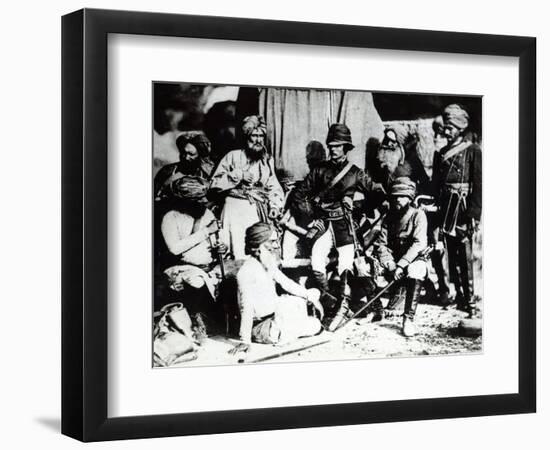 William Hodson with Officers, 1857-null-Framed Giclee Print