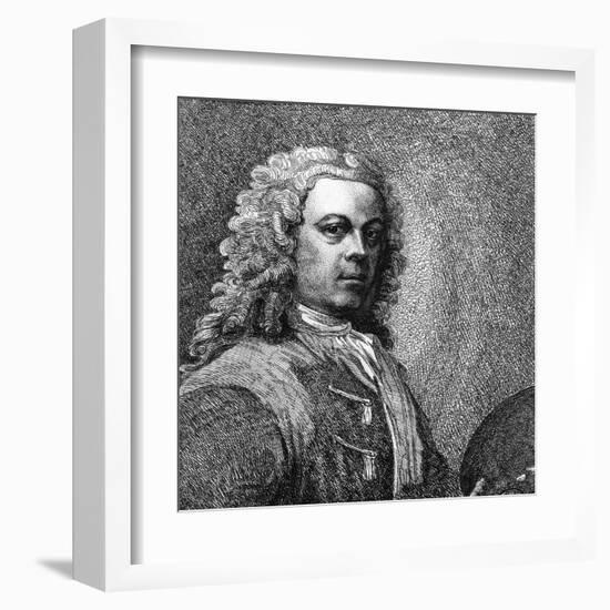 William Hogarth, Artist, with Wig and Palette-Samuel Ireland-Framed Art Print