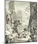 William Hogarth (Consequence "of beer and brandy lane road," Beer Street) Art Poster Print-null-Mounted Poster