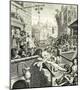 William Hogarth (Consequence "of beer and brandy lane road," Brandy Lane) Art Poster Print-null-Mounted Poster