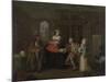 William Hogarth: Marriage À-La-Mode: The Visit To The Quack Doctor-William Hogarth-Mounted Art Print