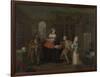 William Hogarth: Marriage À-La-Mode: The Visit To The Quack Doctor-William Hogarth-Framed Art Print