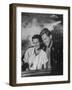 William Holden and His Wife Brenda Enjoying a Power Boat Ride During their Vacation-null-Framed Photographic Print