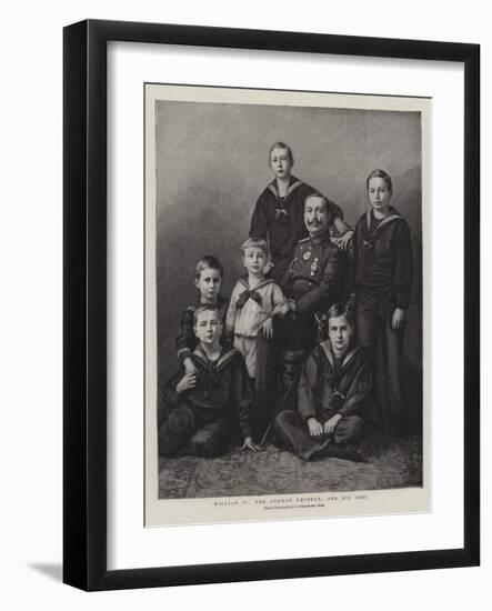William Ii, the German Emperor, and His Sons-null-Framed Giclee Print