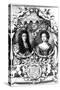 William III and Mary II-R White-Stretched Canvas