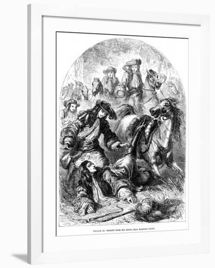 William III Thrown from His Horse Near Hampton Court-C Sheeres-Framed Giclee Print