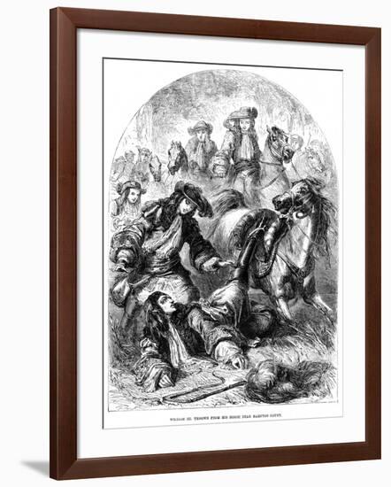 William III Thrown from His Horse Near Hampton Court-C Sheeres-Framed Giclee Print