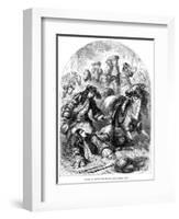 William III Thrown from His Horse Near Hampton Court-C Sheeres-Framed Giclee Print