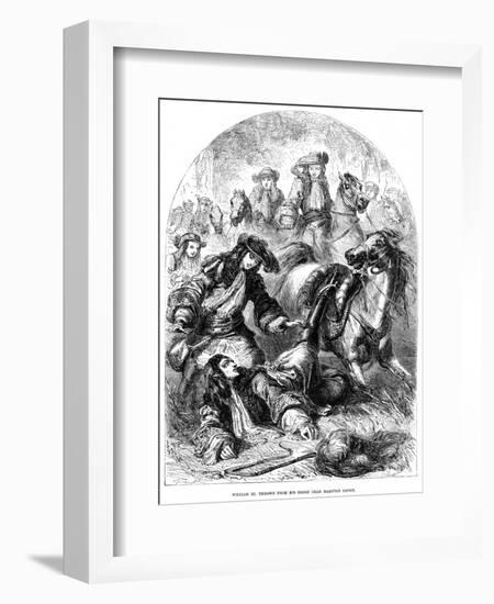 William III Thrown from His Horse Near Hampton Court-C Sheeres-Framed Giclee Print