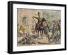 William Inspecting the Volunteers Previous to the Invasion of England, 1850-John Leech-Framed Giclee Print