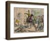 William Inspecting the Volunteers Previous to the Invasion of England, 1850-John Leech-Framed Giclee Print