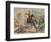 William Inspecting the Volunteers Previous to the Invasion of England, 1850-John Leech-Framed Giclee Print