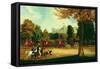 William Iv Driving in Windsor Park-James Pollard-Framed Stretched Canvas