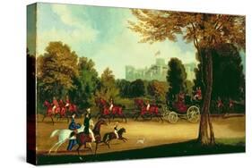 William Iv Driving in Windsor Park-James Pollard-Stretched Canvas