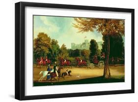 William Iv Driving in Windsor Park-James Pollard-Framed Giclee Print