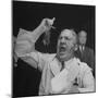 William J. Jung Shouting on Floor of Stock Exchange-Herbert Gehr-Mounted Photographic Print