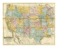 National Map of the Territory of the United States, c.1868-William J^ Keeler-Mounted Art Print