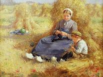 The Lesson (W/C and Bodycolour on Paper)-William Kay Blacklock-Laminated Giclee Print