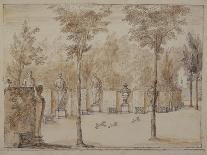 View into the Exedra at Chiswick-William Kent-Framed Stretched Canvas