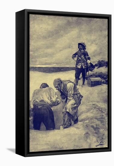 William Kidd-Howard Pyle-Framed Stretched Canvas