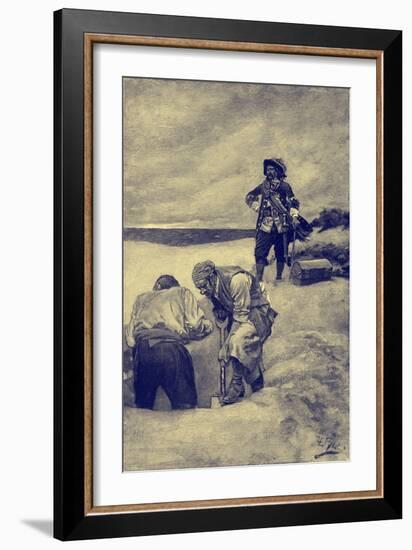 William Kidd-Howard Pyle-Framed Giclee Print