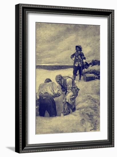 William Kidd-Howard Pyle-Framed Giclee Print