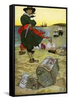 William Kidd-Howard Pyle-Framed Stretched Canvas