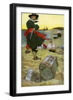 William Kidd-Howard Pyle-Framed Giclee Print