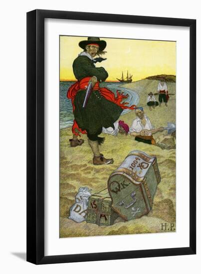 William Kidd-Howard Pyle-Framed Giclee Print