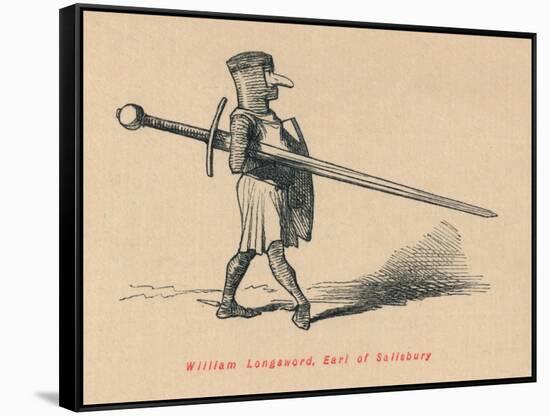 'William Longsword, Earl of Salisbury', c1860, (c1860)-John Leech-Framed Stretched Canvas