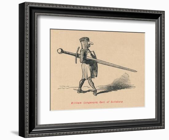 'William Longsword, Earl of Salisbury', c1860, (c1860)-John Leech-Framed Giclee Print