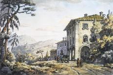 Italianate Landscape with a House Near Classical Ruins-William Marlow-Giclee Print