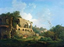 Italianate Landscape with a House Near Classical Ruins-William Marlow-Giclee Print