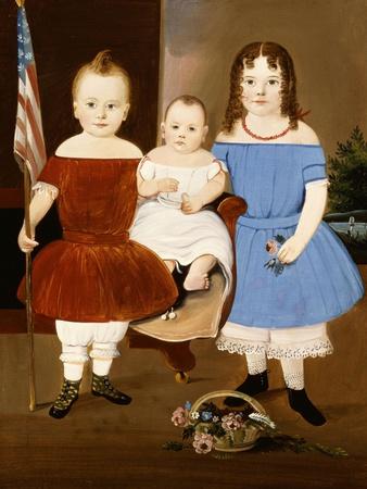 Portrait of Hattie Elizabeth, Ellis and Eva Flye, 1854