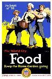 Food - Keep the Home Garden Going Poster-William McKee-Stretched Canvas