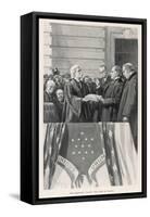 William Mckinley Takes the Oath of Office as 25th President-Thulstrup-Framed Stretched Canvas